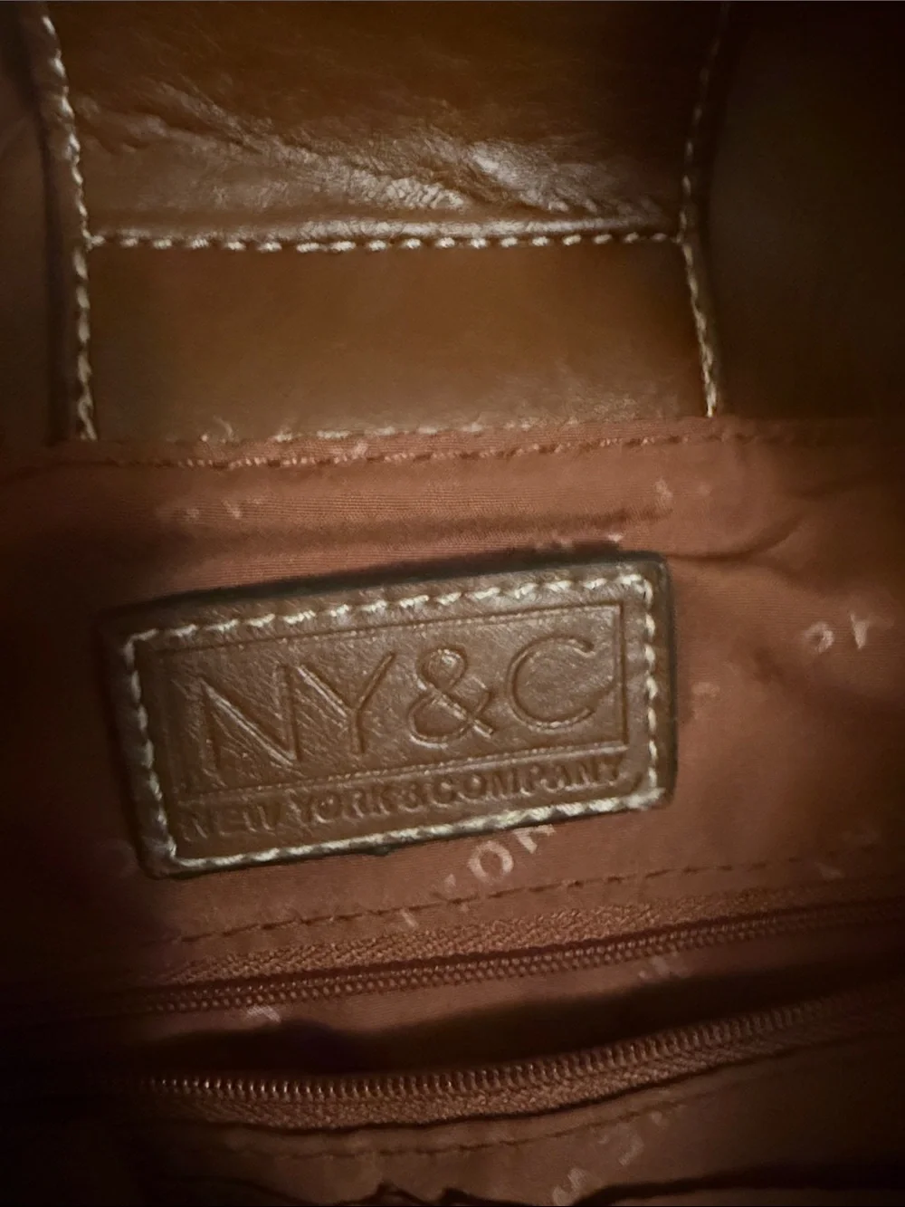 New York & Company Leather Tote Bag in Brown - Classic Women’s Shoulder Bag